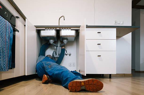 Professional Drain Cleaning technician working in Stockton, NJ